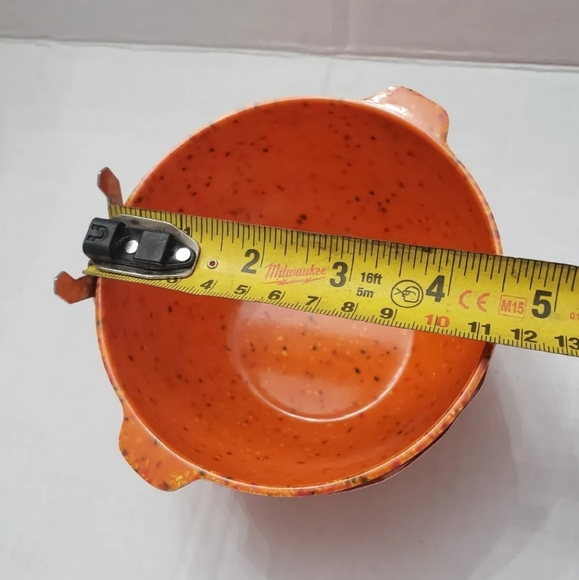 ZAK Confetti 5 piece Melamine Condiment Mixing Bowl w/ Tab Handle 4.5" Orange - Picture 5 of 6